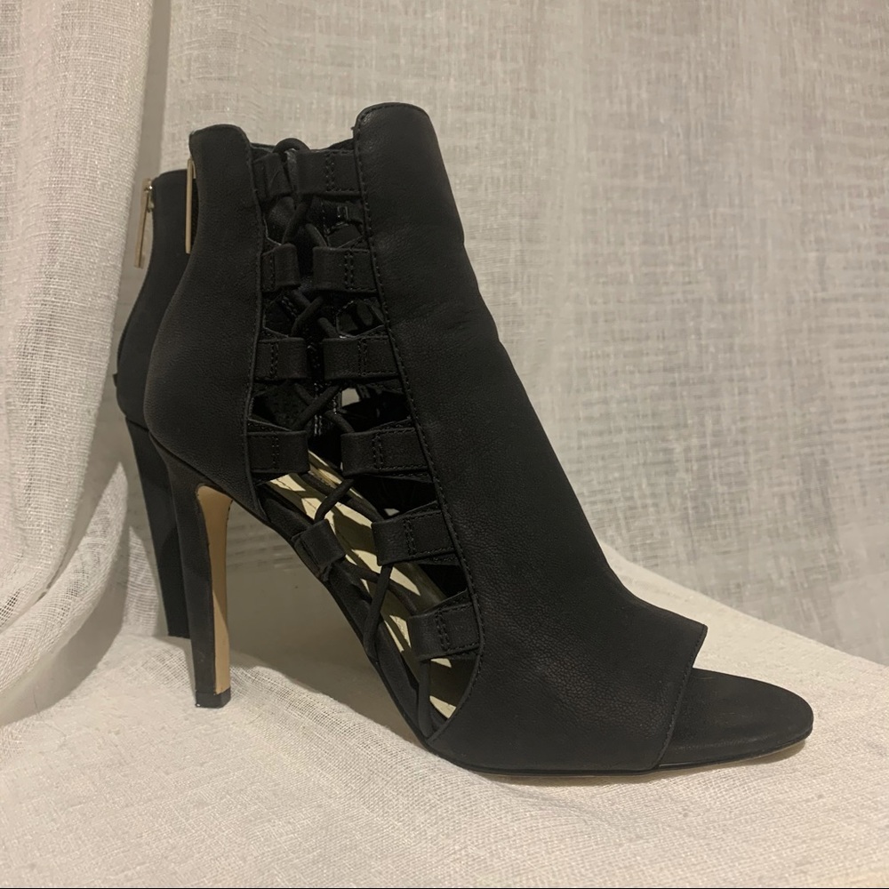 Black Opened Toe Heels - image 1